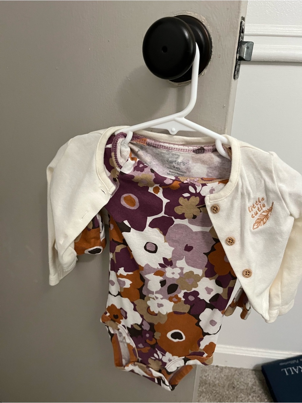 Kids floral bodysuit with cardigan